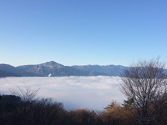 山に抱かれる雲海