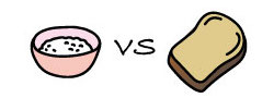 ご飯vs食パン