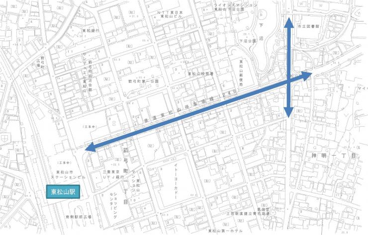 事業箇所の地図