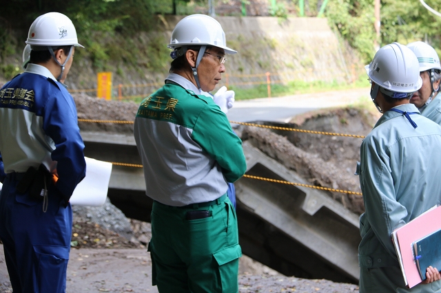 台風第19号に伴う被災地視察の様子6