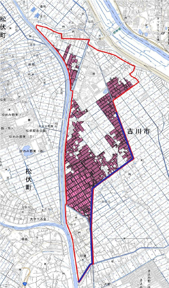 下八間堀地区位置図