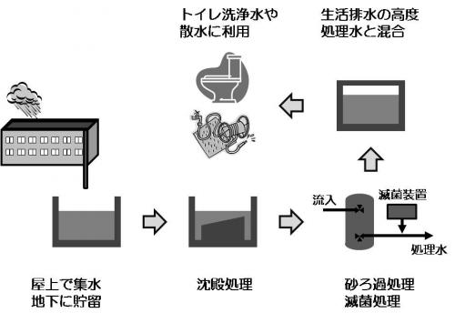 図1 環境科学国際センターの雨水利用システム