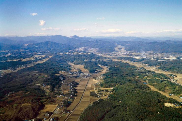 新沼窯跡・天沼遺跡 俯瞰（鳩山町提供）