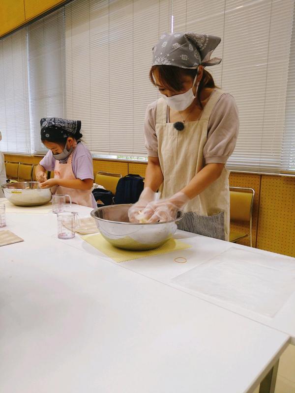 加須げんきプラザでうどん作り