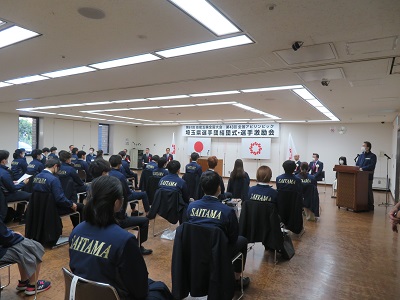 結団式と激励会の全景写真