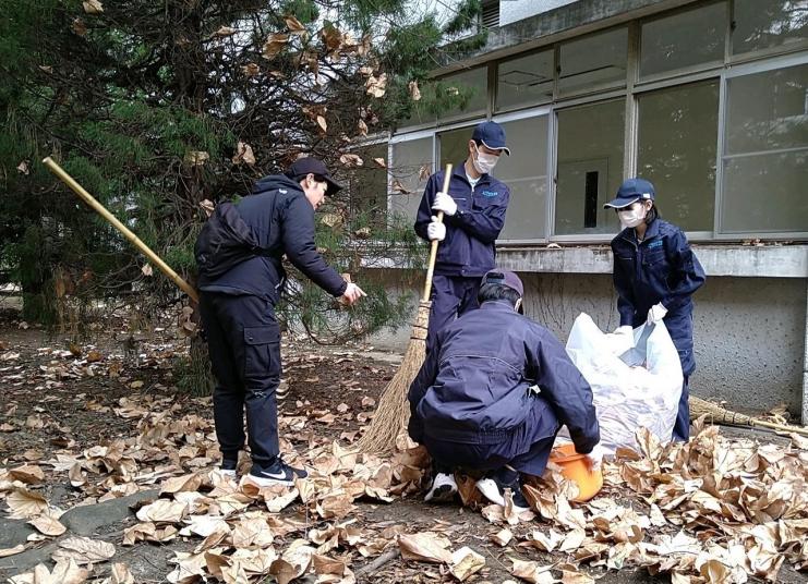 清掃実習の様子