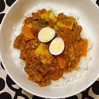 アルファ米でおいしく！鯖缶トマトカレー