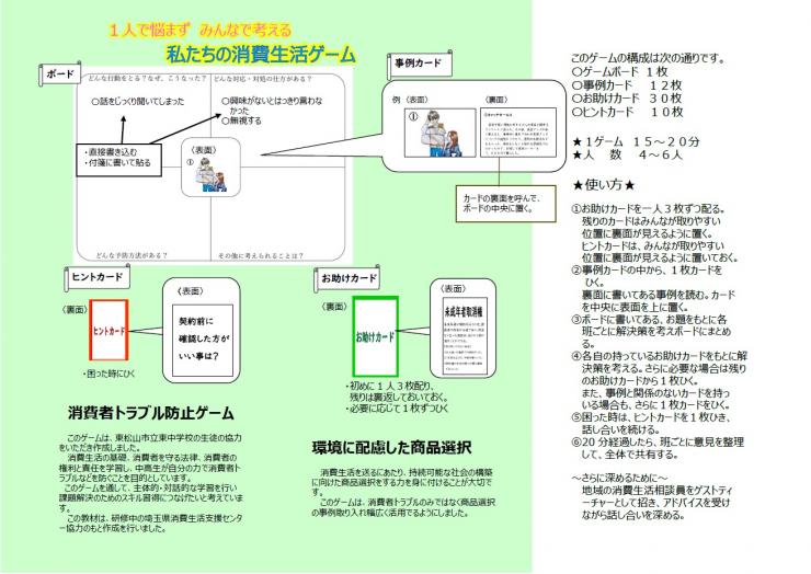 画像：カードゲームルールブック