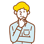 あごに手を添える外国人男性のイラスト