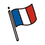 フランス国旗のイラスト