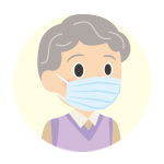 マスクをした男性のイラスト