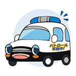 あおパトくんのイラスト
