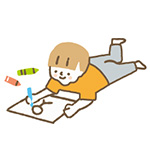 絵を描くこどものイラスト