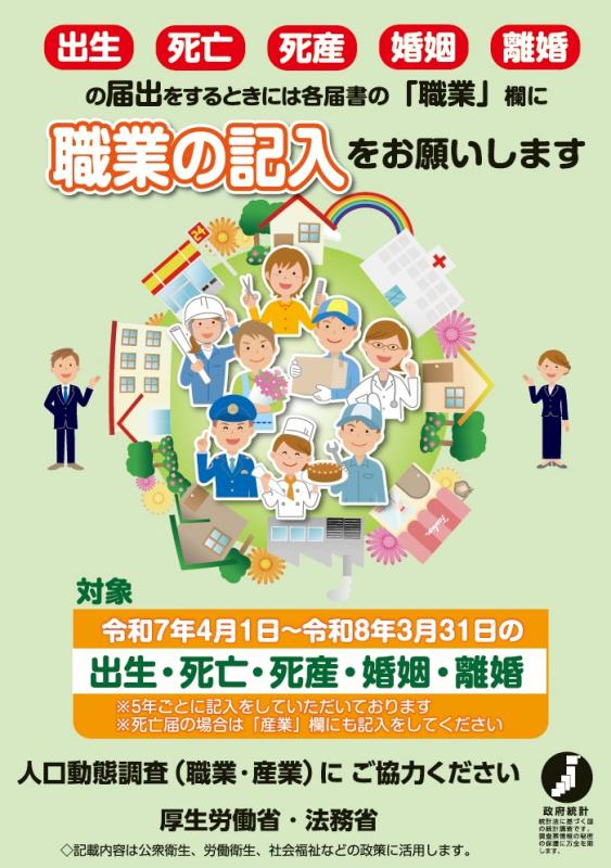令和7年度人口動態調査（職業・産業）ポスター