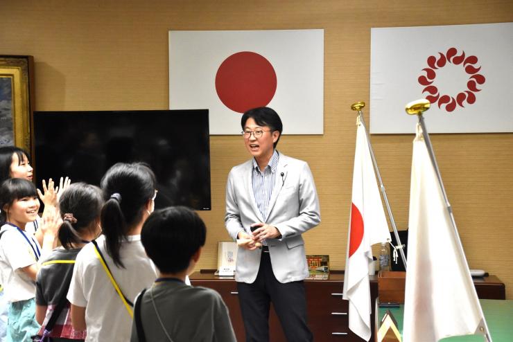 議長室見学