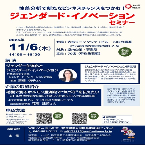 ジェンダード・イノベーションセミナーチラシ