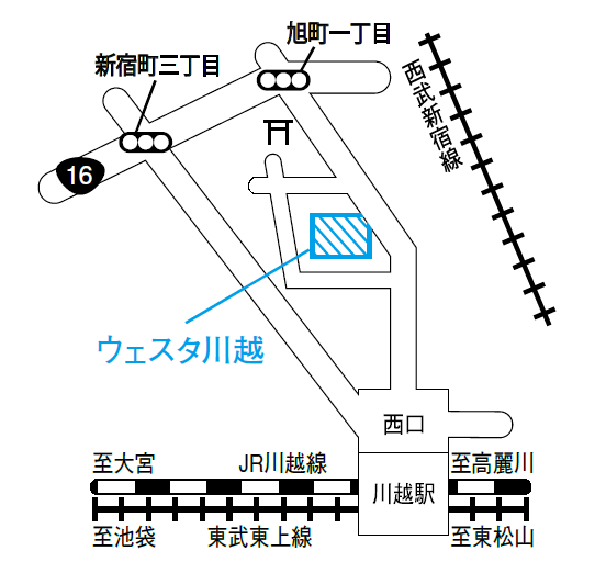 県パスポートセンター川越支所案内図