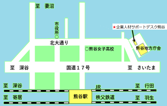 熊谷地方庁舎地図