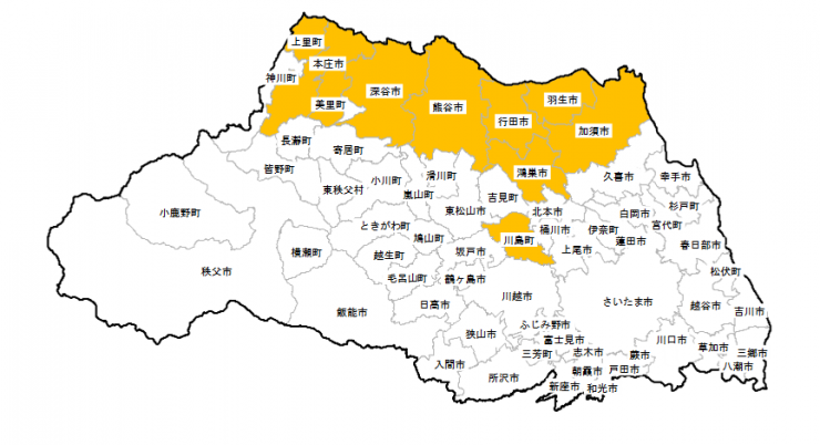 麦の作付面積上位10市町村