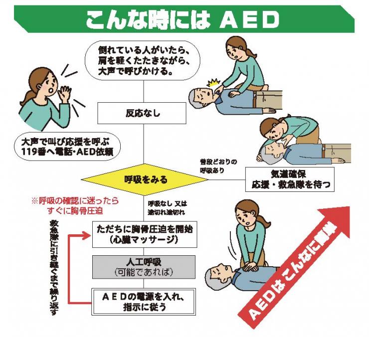 救命措置のフロー図