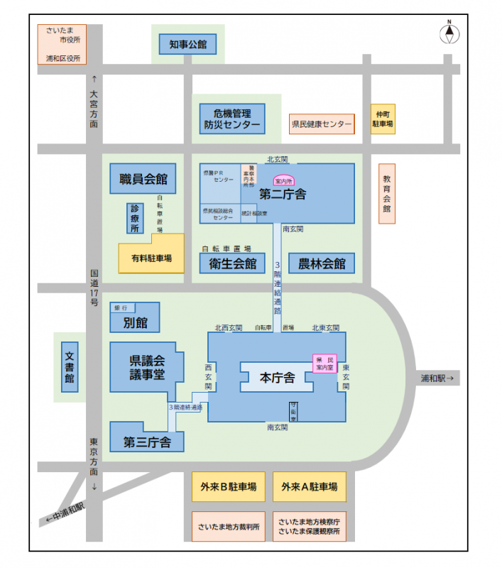 県庁舎全体図