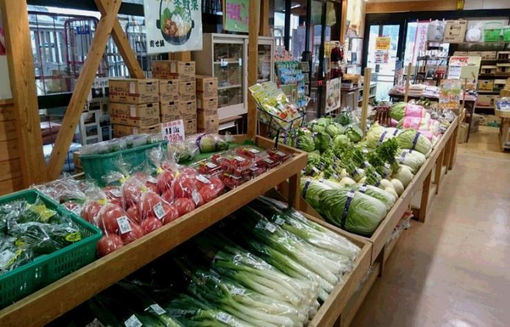 都幾川農産物直売所で販売されている野菜の写真