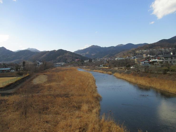 上武橋の上流の風景