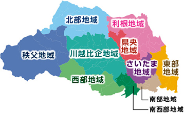 開催地域の区域地図